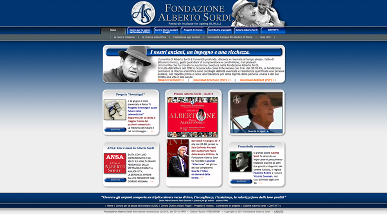 Fondazione Alberto Sordi web site
